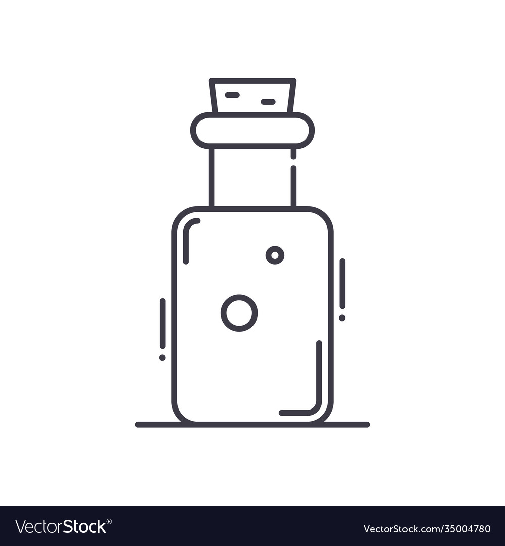 Elixir icon linear isolated thin vector image Elixir icon linear isolated thin