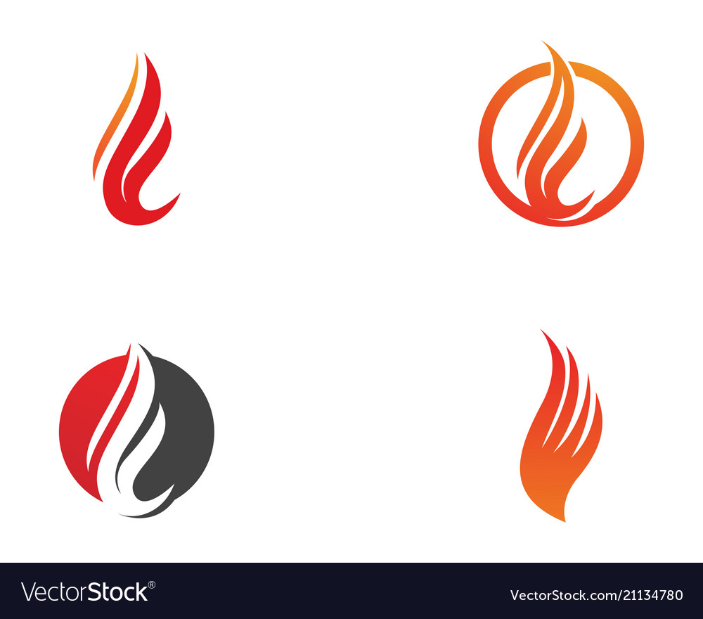 Fire flame nature logo and symbols icons template Vector Image