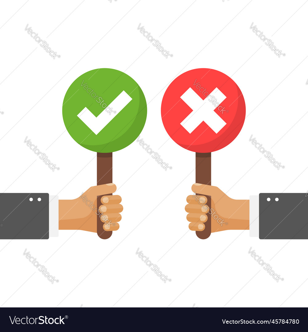 Hands hold signboard icon in flat style right