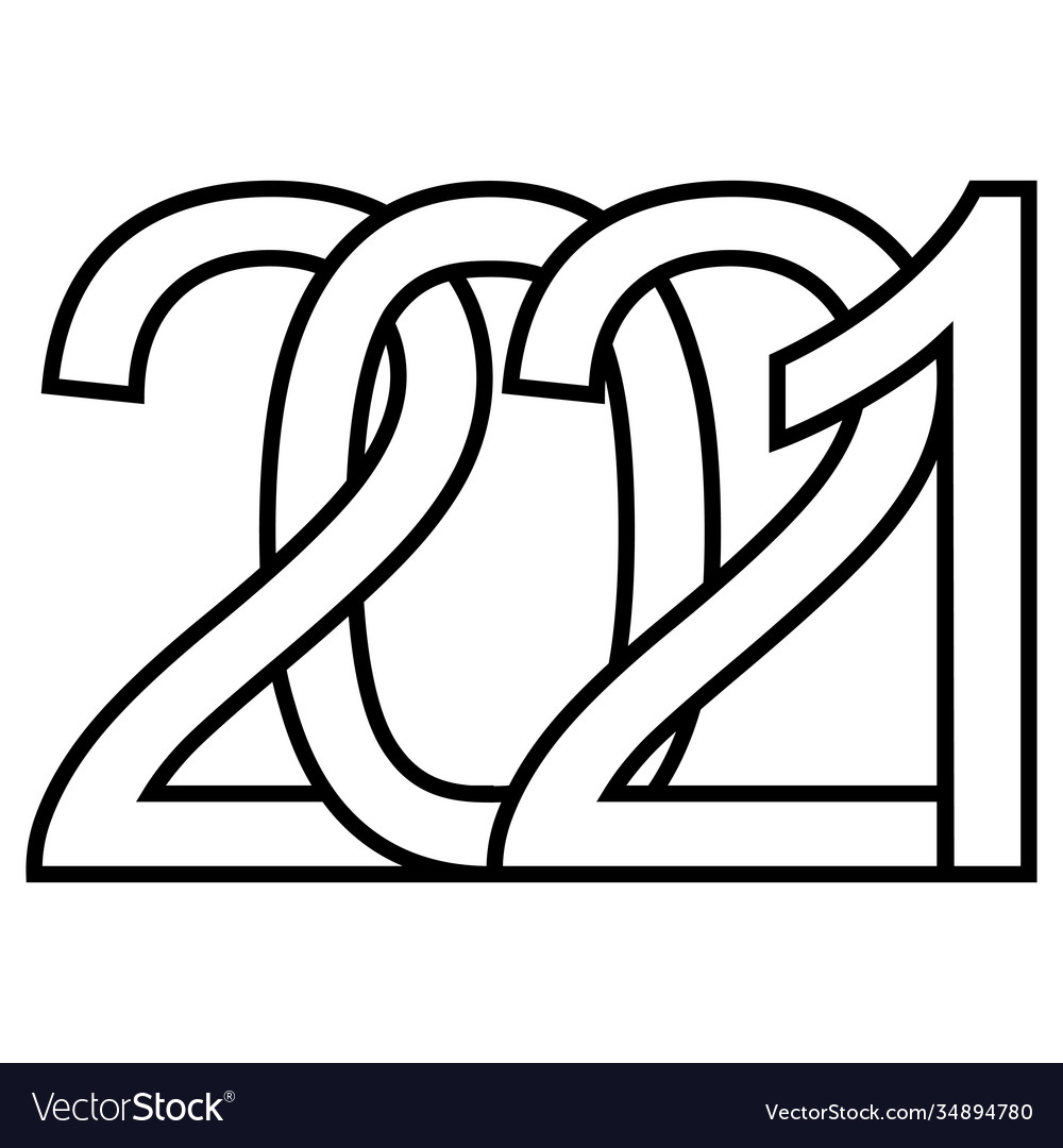 Happy new year 2021 card banner design merry Vector Image