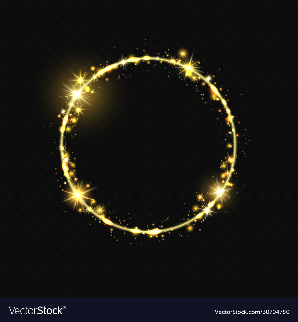 Shiny round frame circle frame stardust Royalty Free Vector