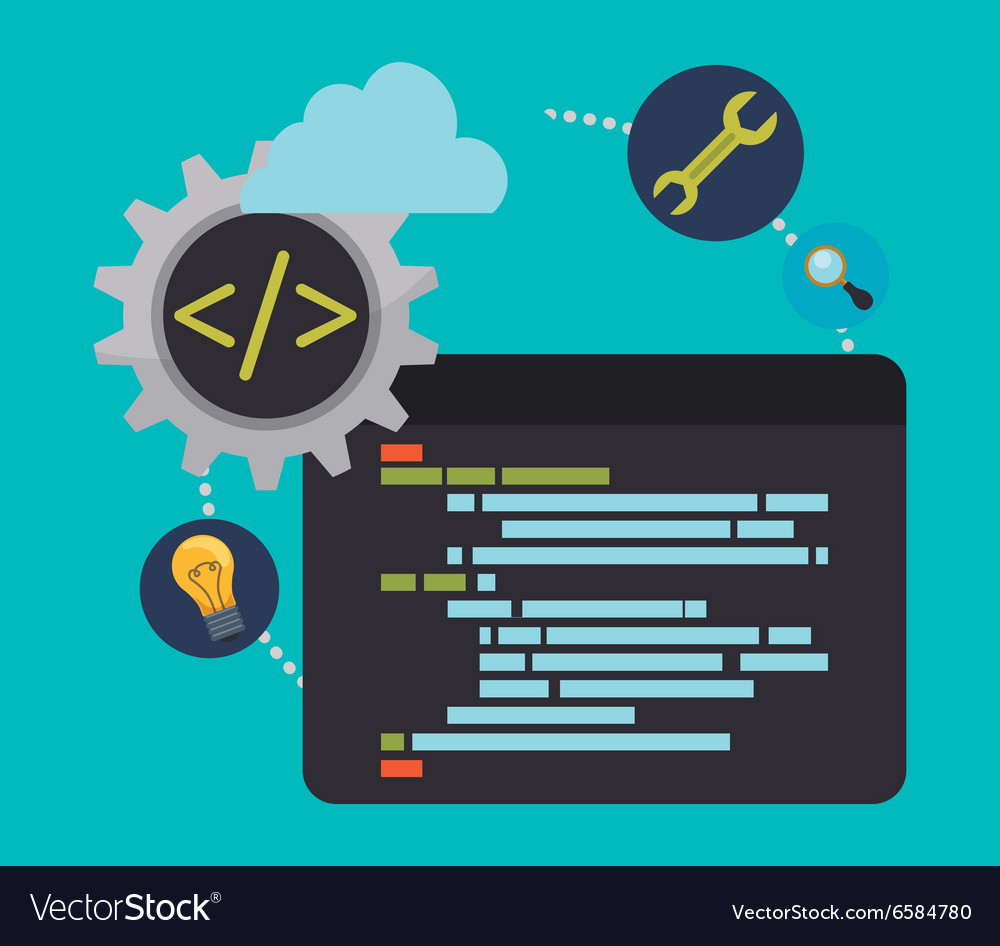 Web developer design Royalty Free Vector Image