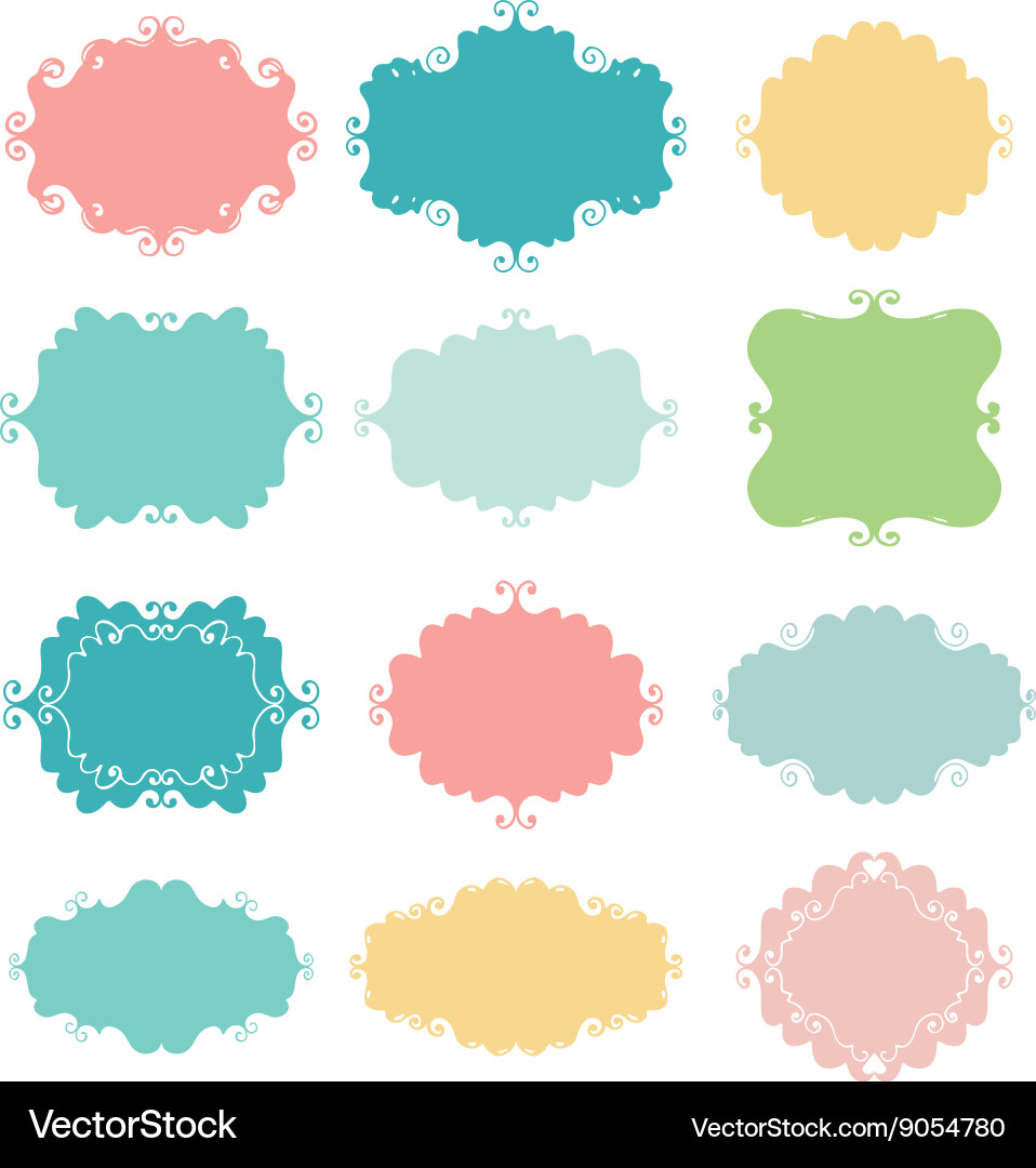 Wedding vintage elements collection Royalty Free Vector