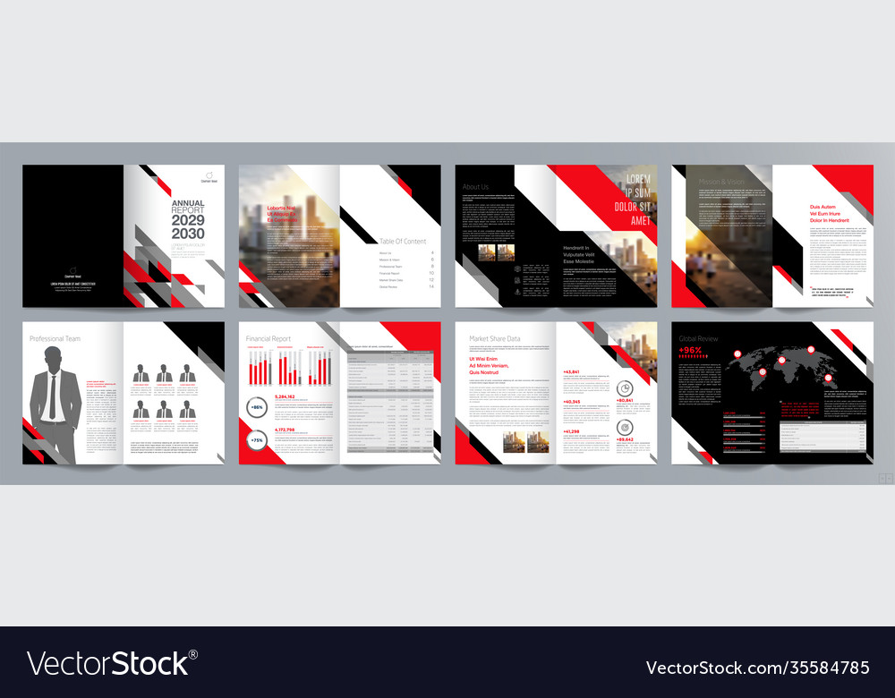 Corporate Business Presentation Guide Brochure Vector Image Corporate Business Presentation Guide Brochure Vector Image