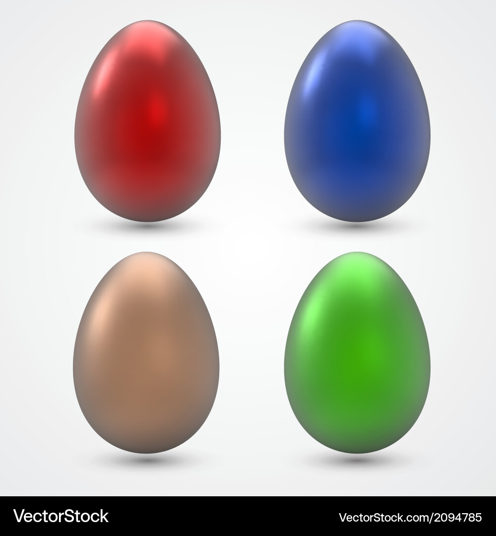 Easter eggs collection Royalty Free Vector Image