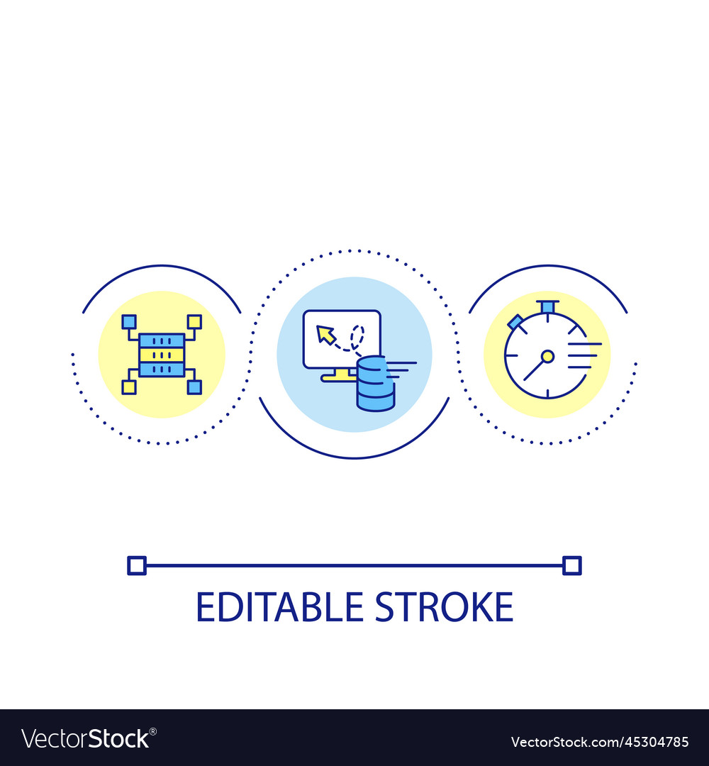 Fast digital operation loop concept icon Vector Image