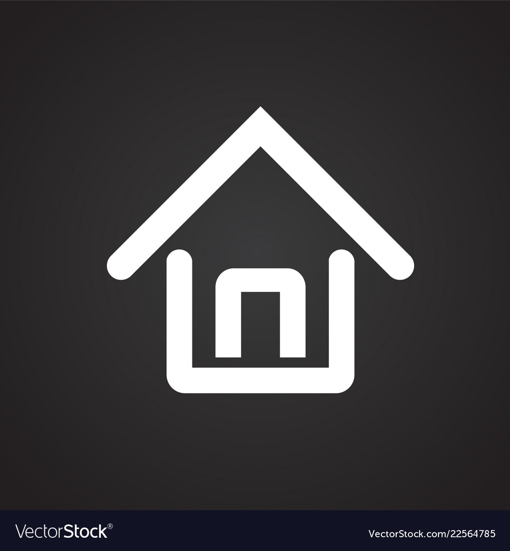 Home house on black background Royalty Free Vector Image