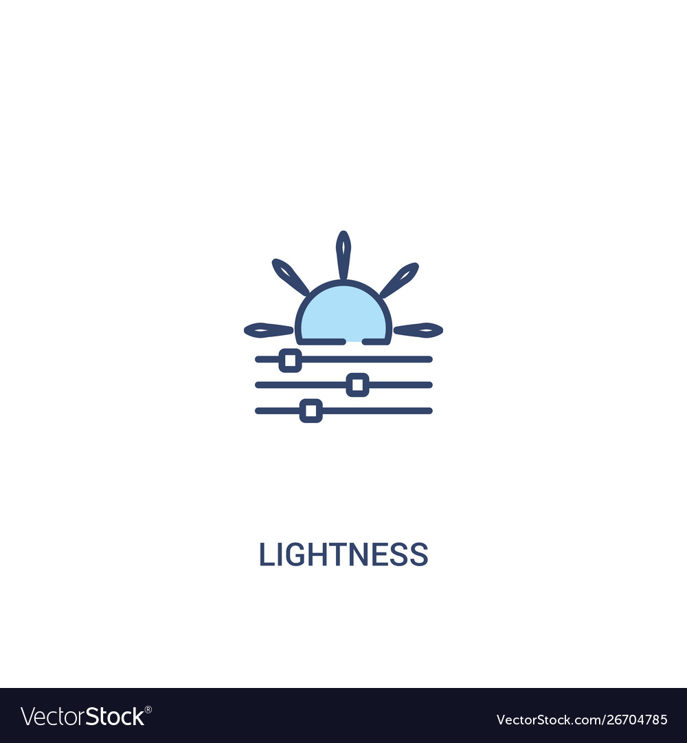 Lightness concept 2 colored icon simple line vector image Lightness concept 2 colored icon simple line