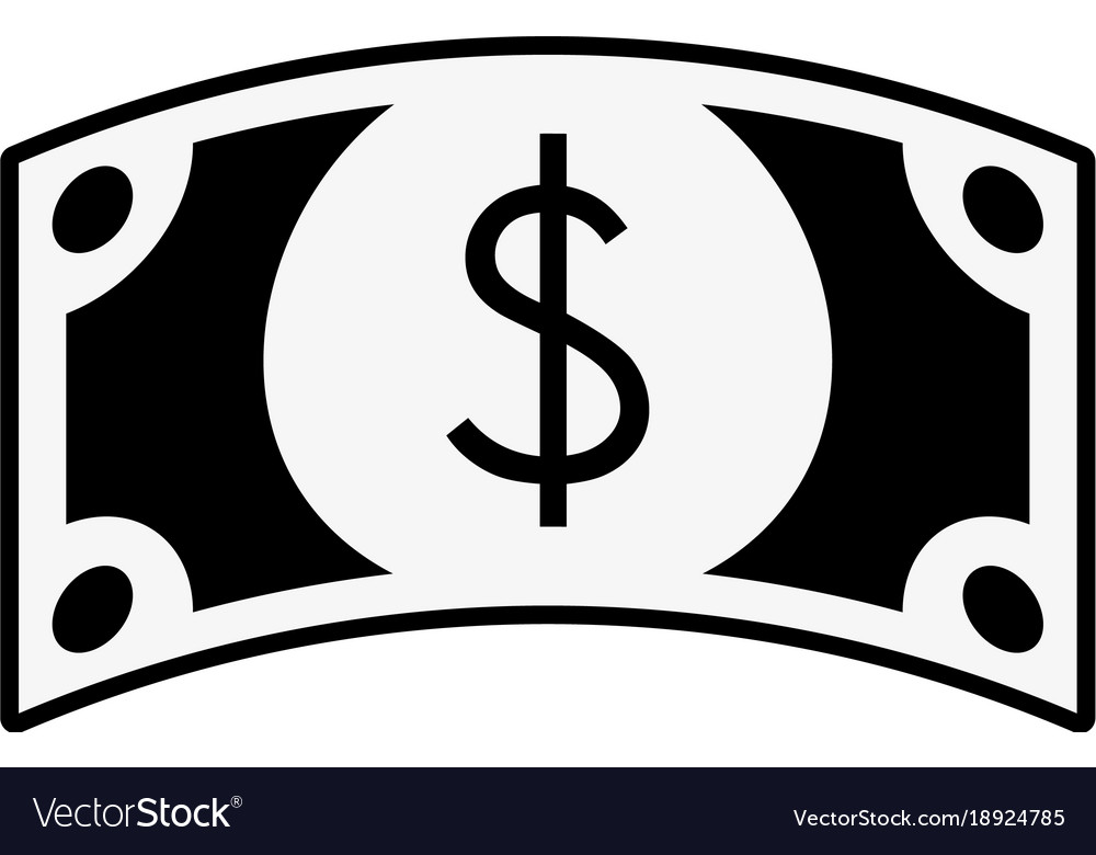 Money bill isolated Royalty Free Vector Image - VectorStock