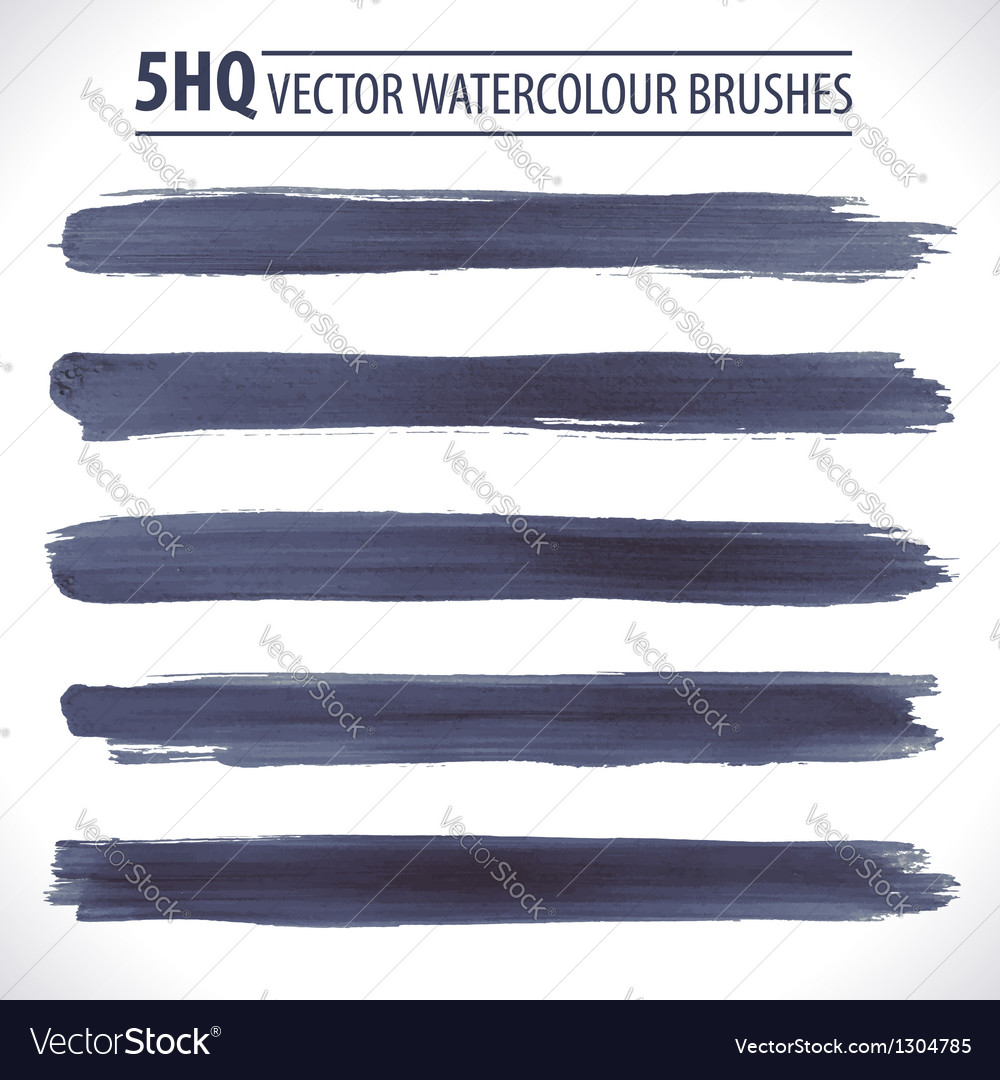 Set watercolor brushes Royalty Free Vector Image