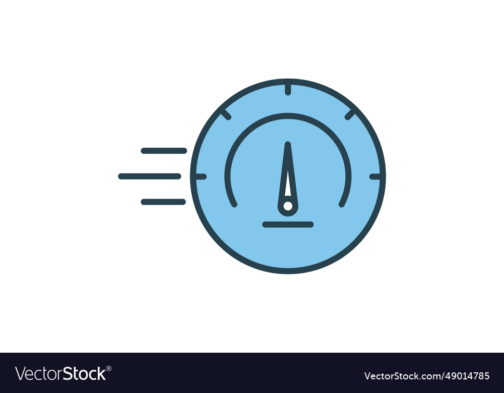 Speedometer icon related to speed suitable vector image Speedometer icon related to speed suitable