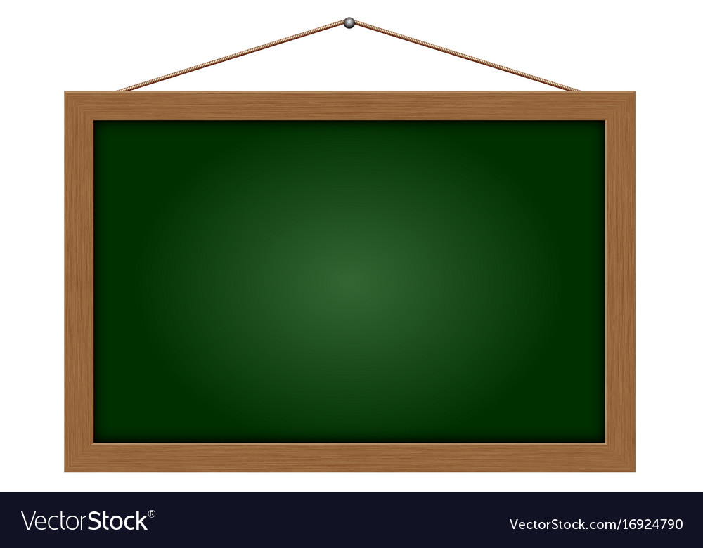 Black board hang on white background Royalty Free Vector