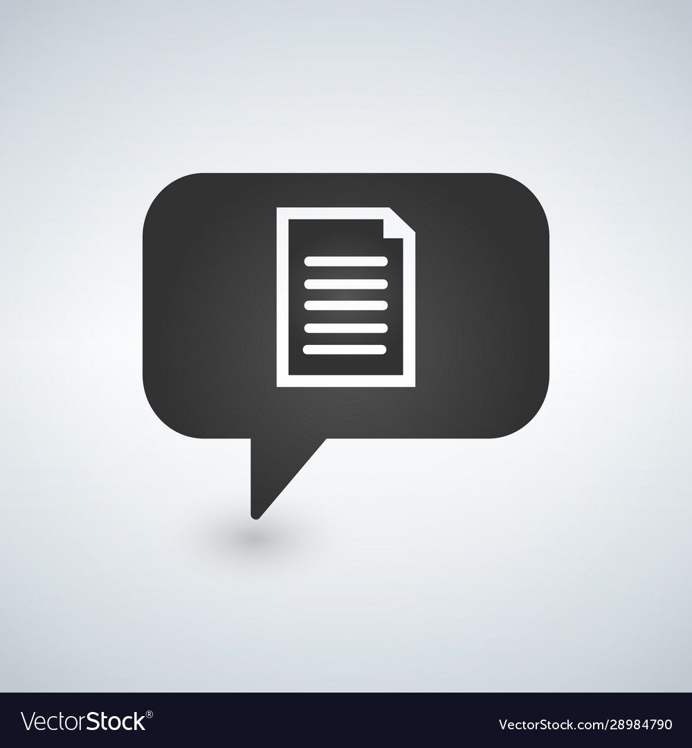 Chat bubble communication document file message