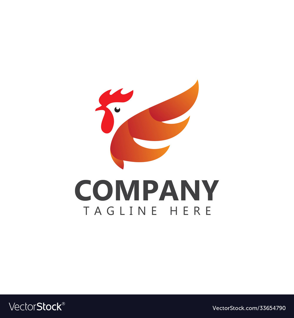 Chicken company logo template design