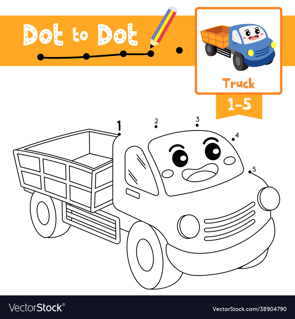 Dot to educational game and coloring book Vector Image