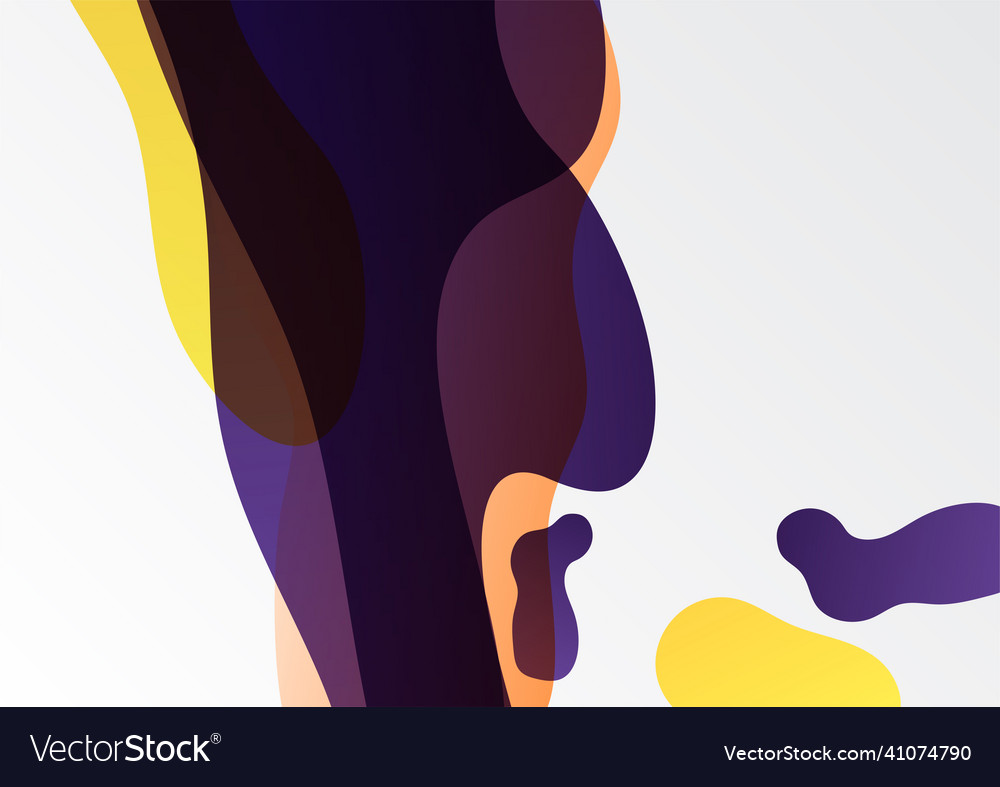 Modern simple purple yellow wave liquid curve