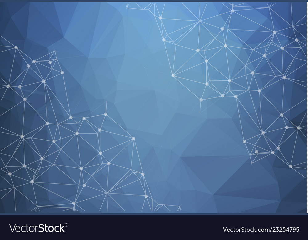 Abstract low poly blue bright technology