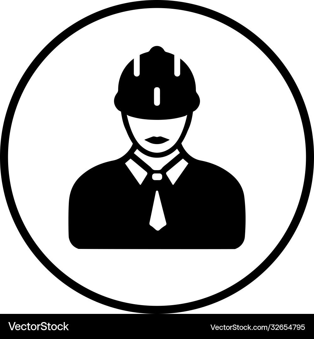 Architect developer engineer icon black color Vector Image