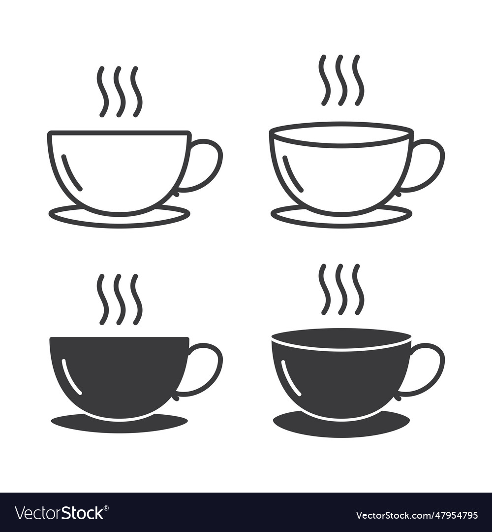 Coffee cup icon isolated Royalty Free Vector Image