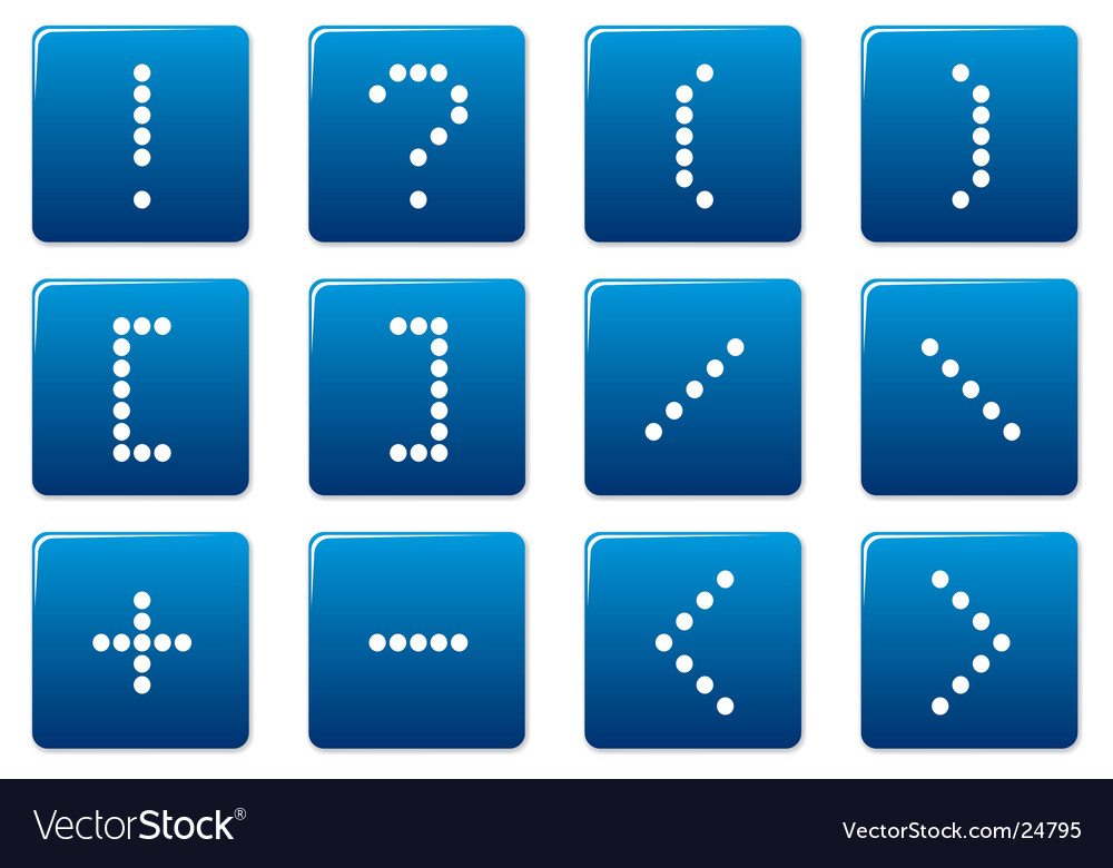 Matrix symbol square icons