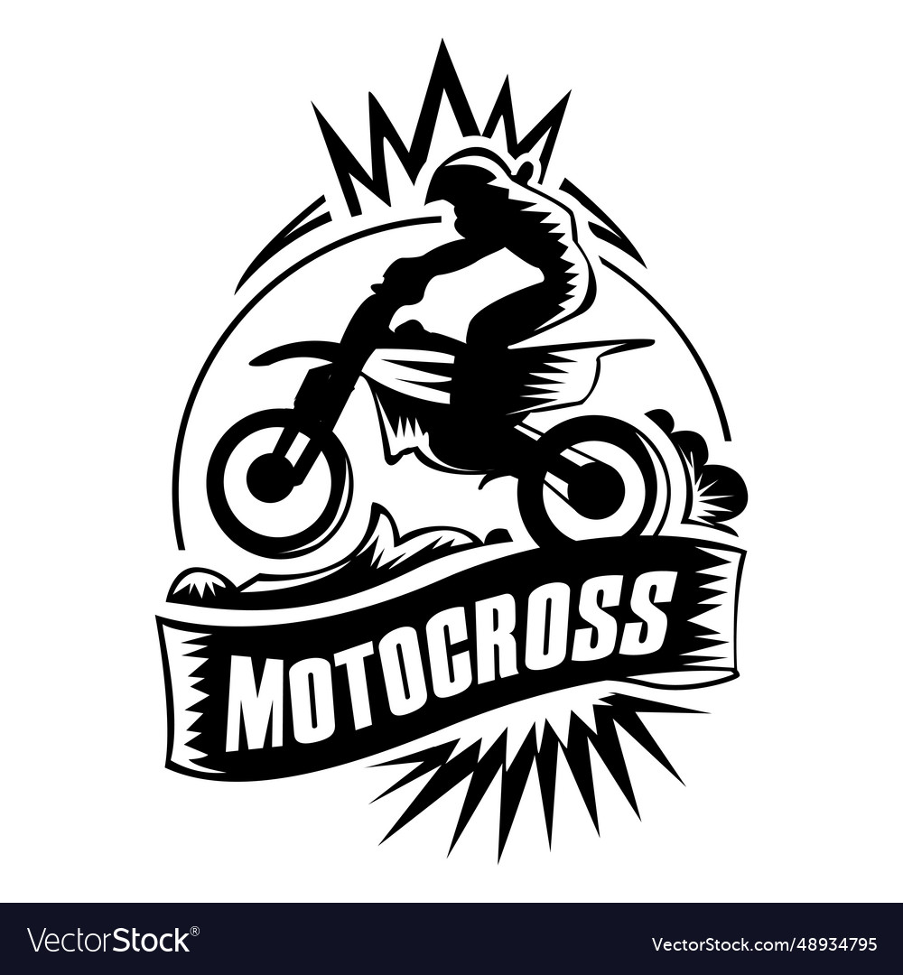 Motocross logo Royalty Free Vector Image - VectorStock