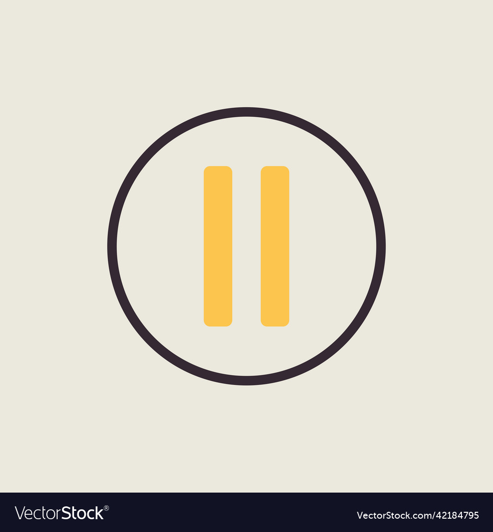 Pause button icon graph symbol for music