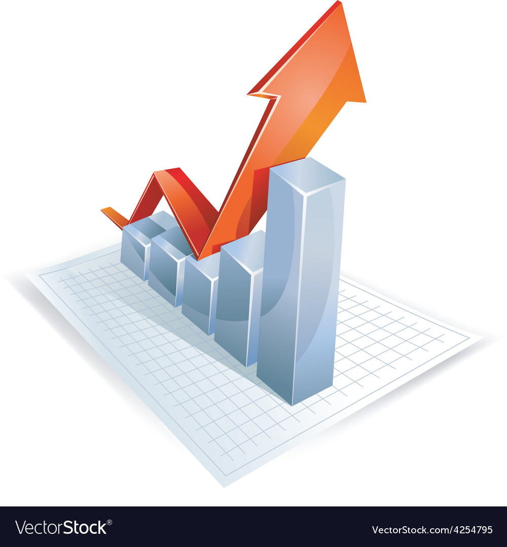 Red growth arrow Royalty Free Vector Image - VectorStock