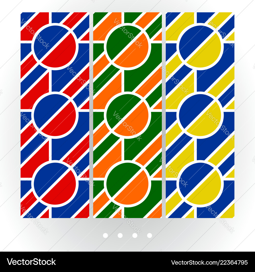 Set of bright seamless patterns Royalty Free Vector Image