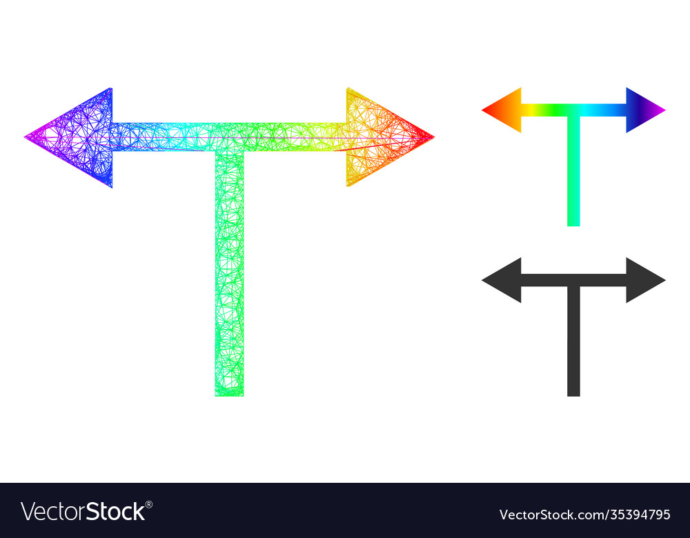 Spectral net gradient bifurcation arrows left vector image Spectral net gradient bifurcation arrows left