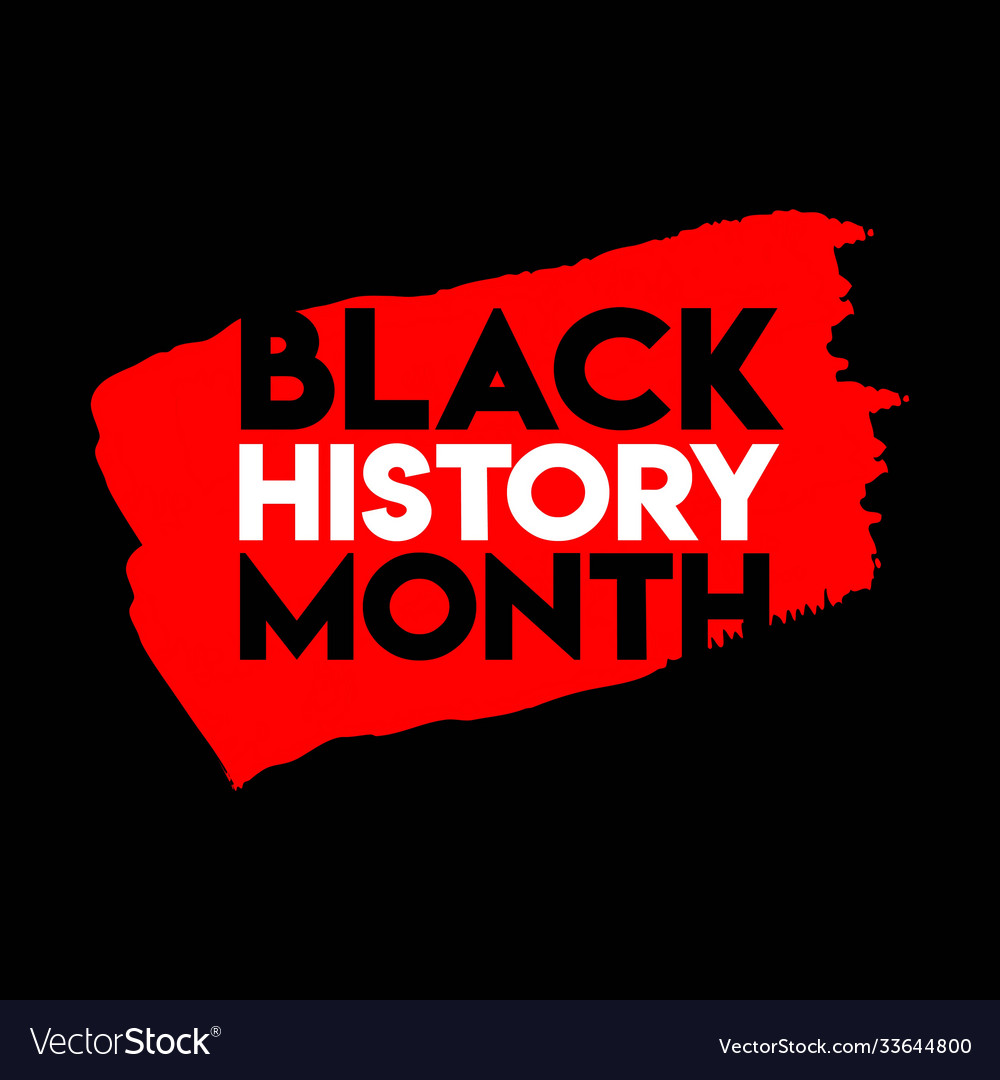 Black history month logo template design Vector Image