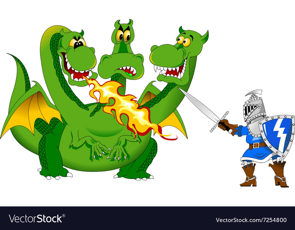 Cartoon dragon Royalty Free Vector Image - VectorStock