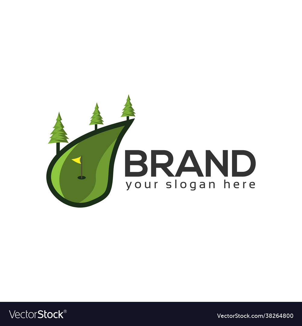 Golf course logo template sports Royalty Free Vector Image