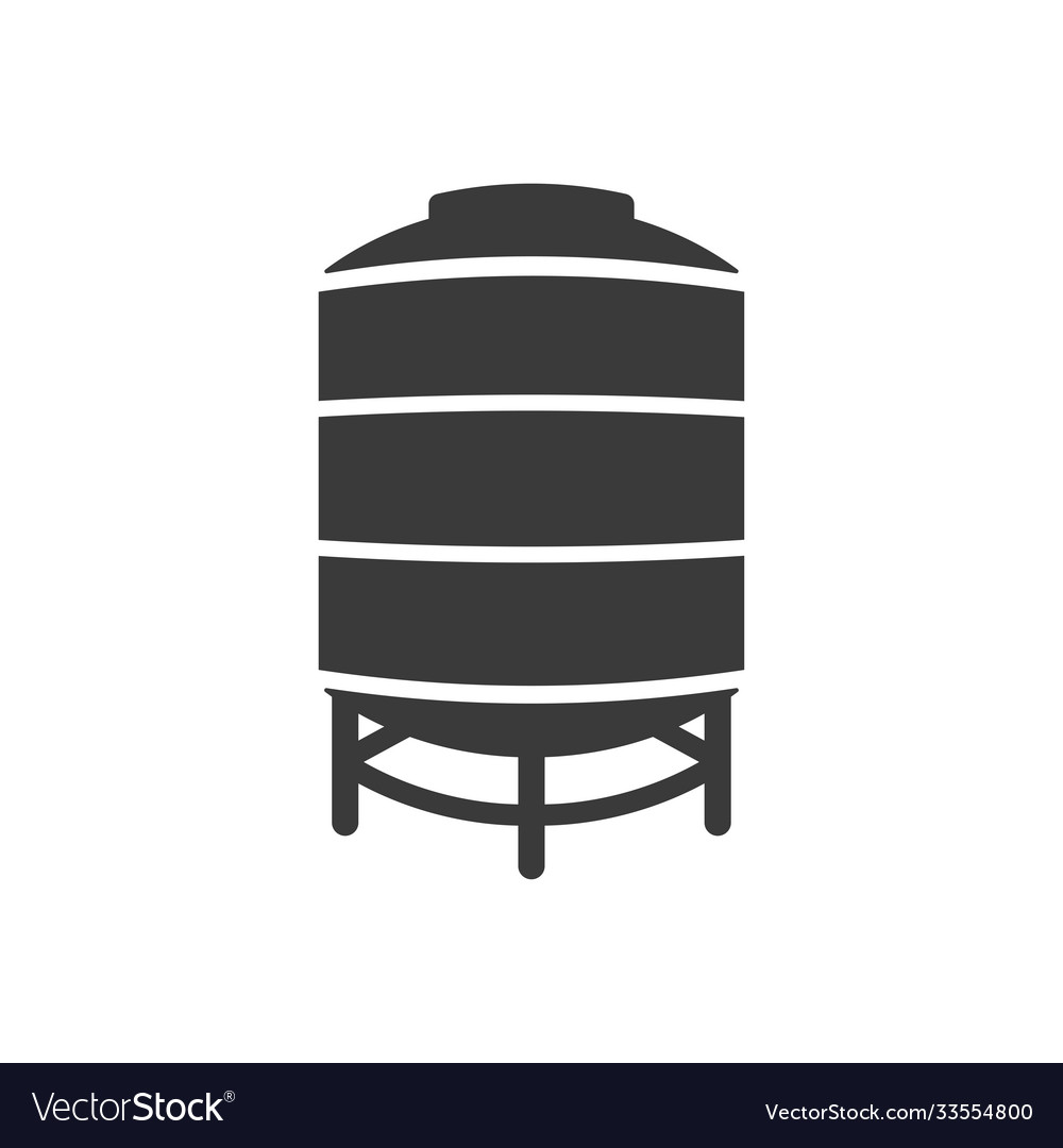 Icon water tank on white background Royalty Free Vector