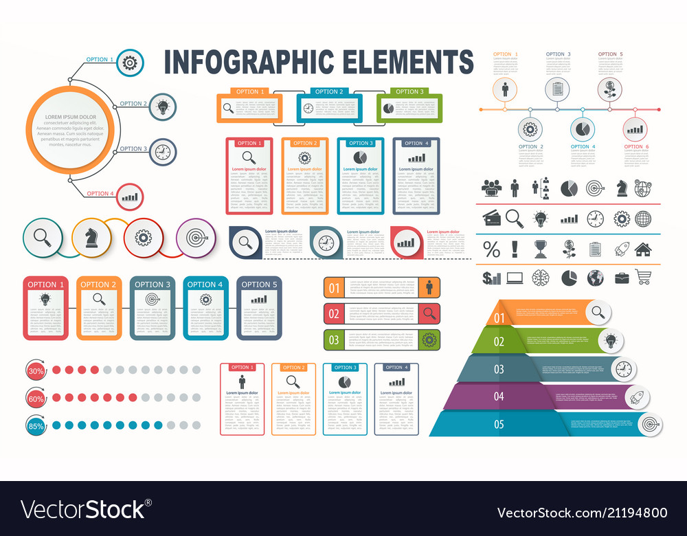 Infographic elements diagram workflow layout vector image Infographic elements diagram workflow layout