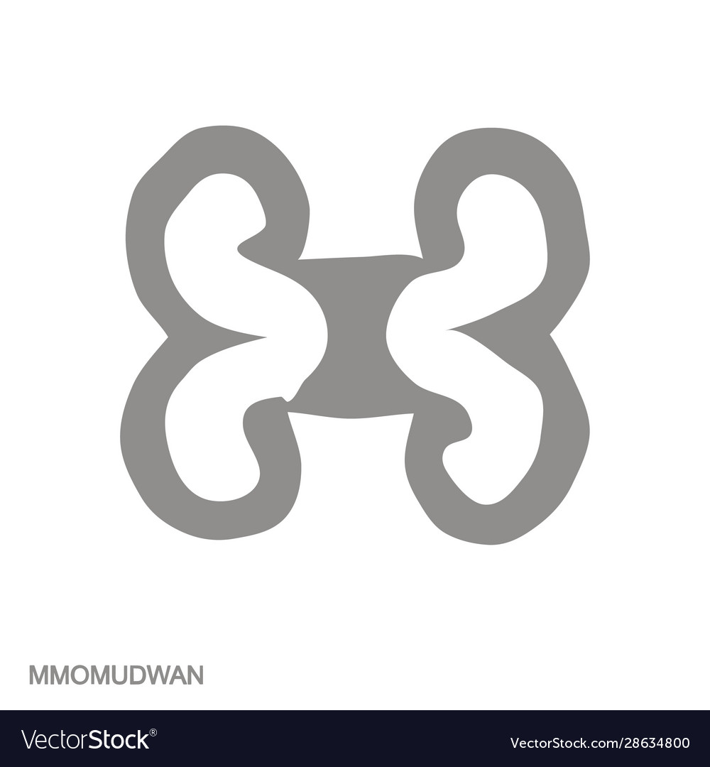 Monochrome icon with adinkra symbol mmomudwan Vector Image