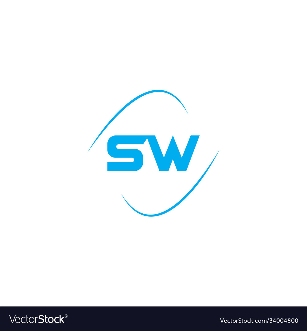 S w letter logo abstract design Royalty Free Vector Image