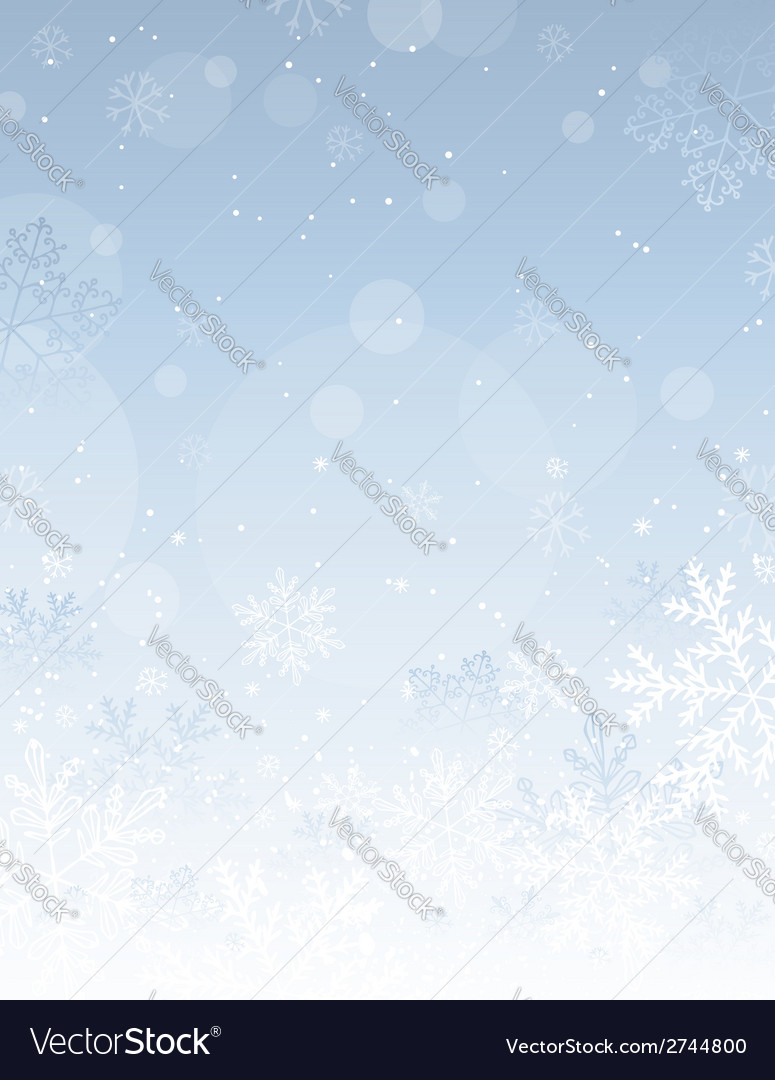 Silver christmas background with snowflakes