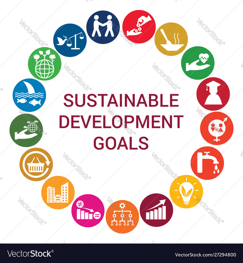 Sustainable Development Goals Round Concept Vector Image