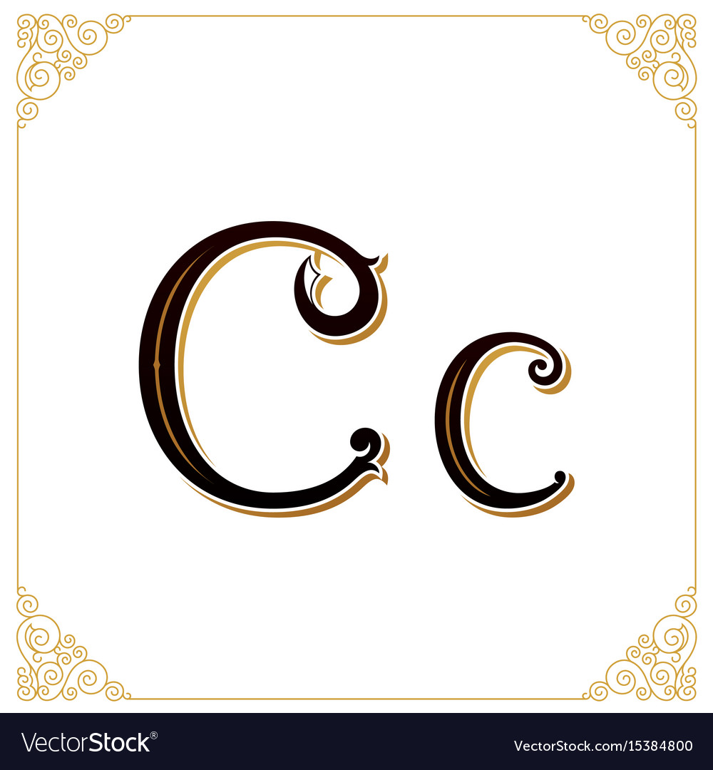 Vintage font letter and monogram