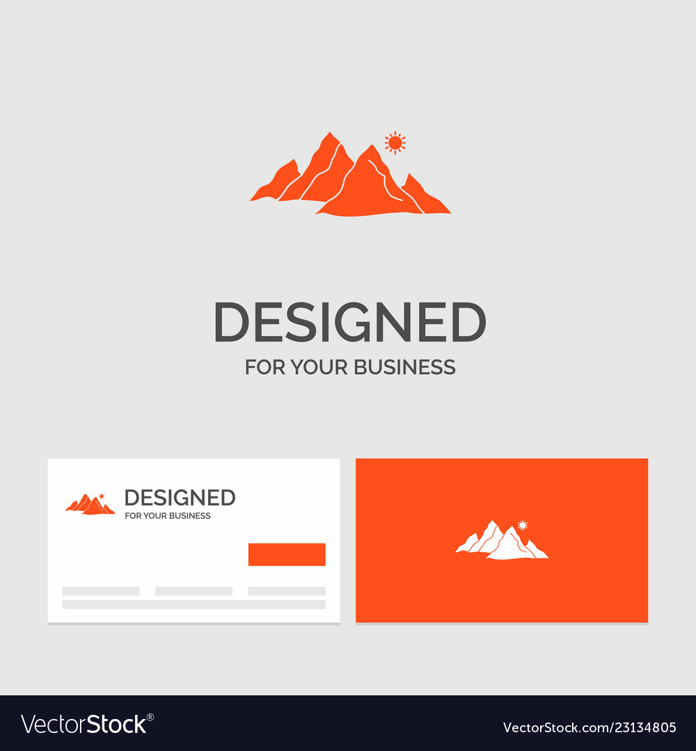 Business logo template for mountain landscape