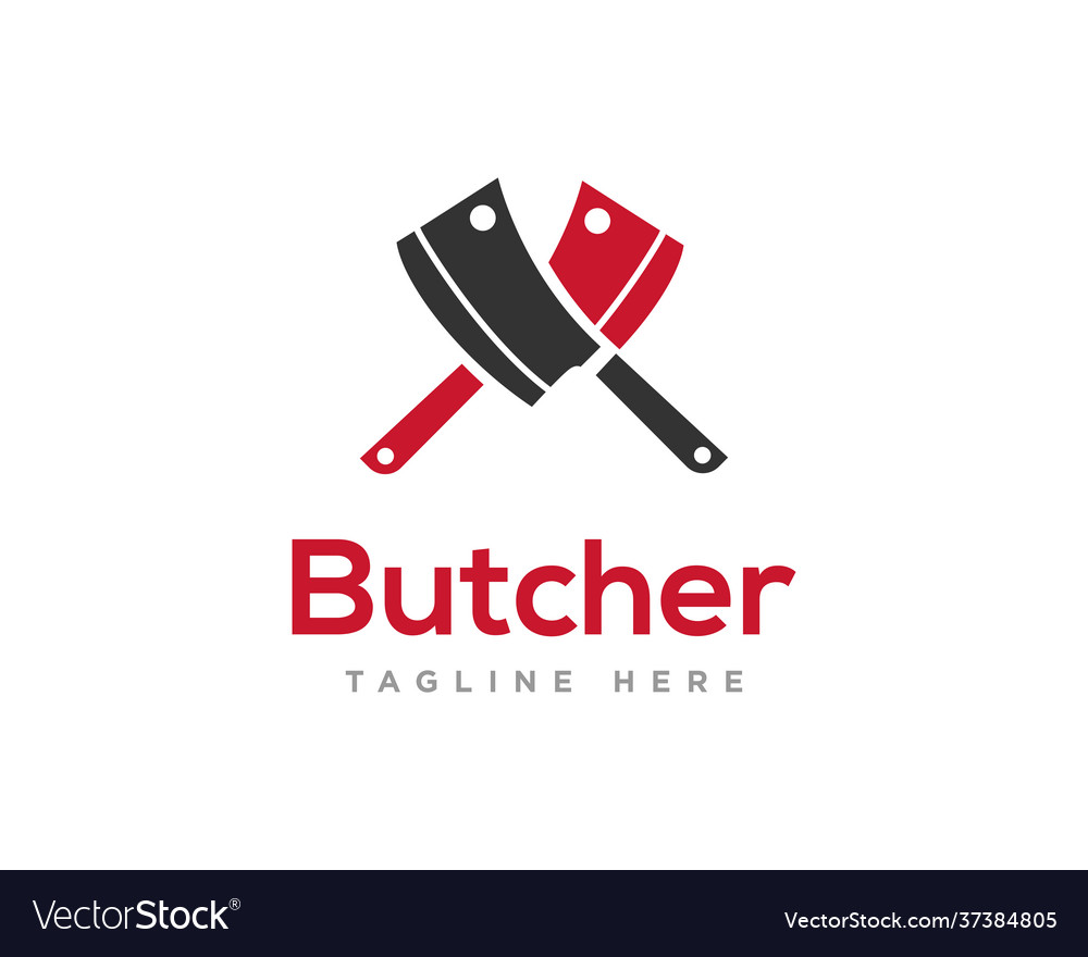 Butcher logo icon design Royalty Free Vector Image