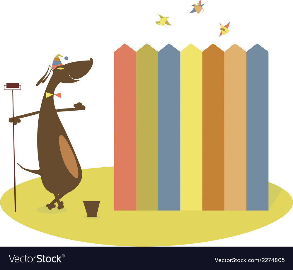 Dog A Painter Royalty Free Vector Image VectorStock dog-a-painter-royalty-free-vector-image-vectorstock