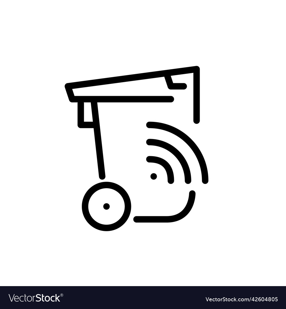 Garbage bin with wireless connection sensor smart vector image Garbage bin with wireless connection sensor smart