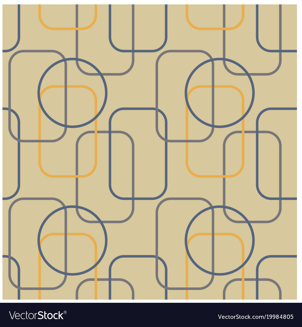 Lines geometric shapes seamless pattern