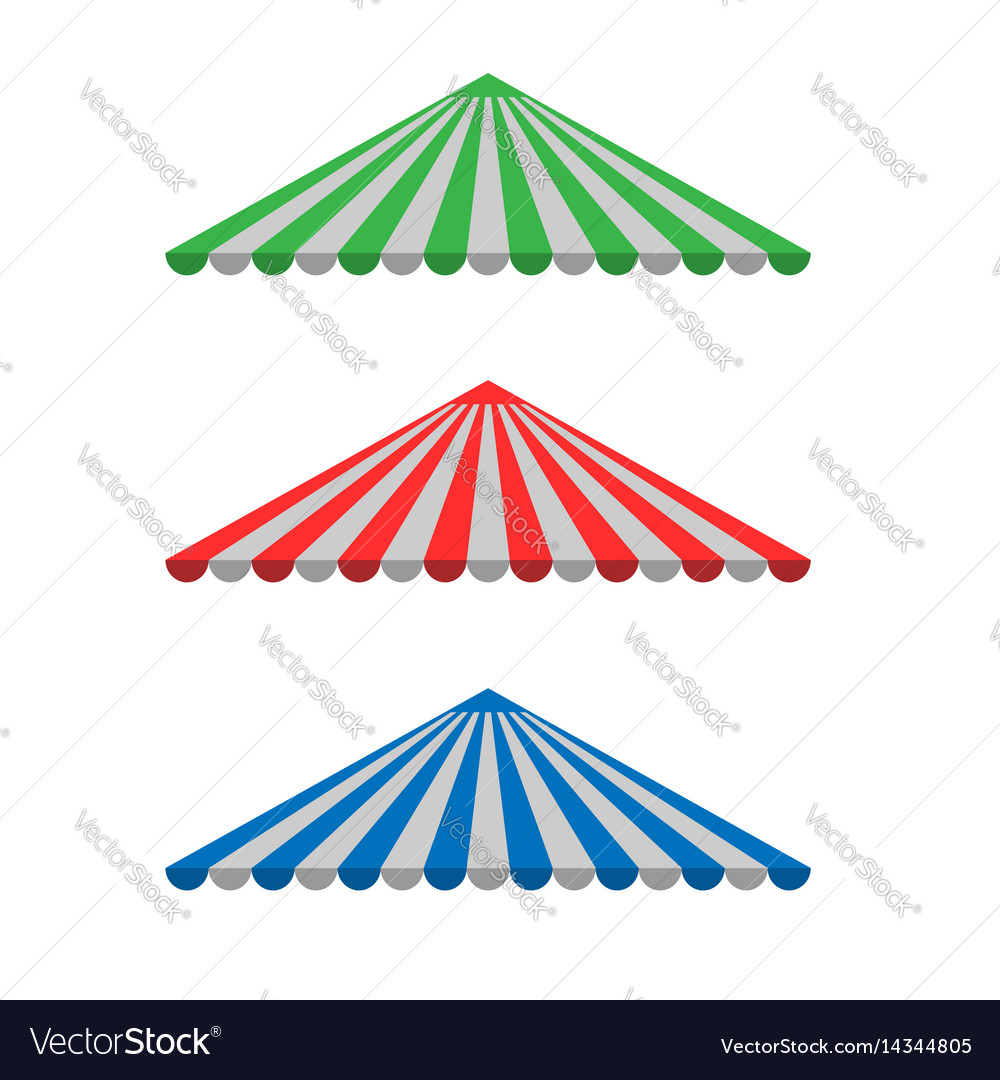 Striped awning canopy Royalty Free Vector Image