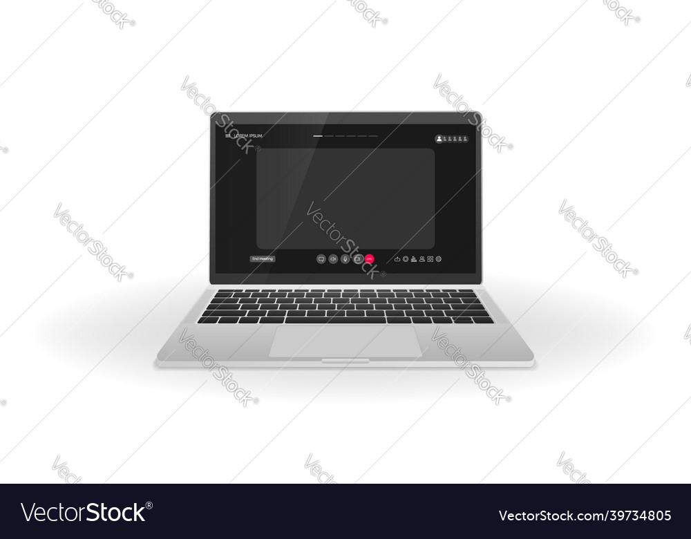 Video chat user interface calls window vector image Video chat user interface calls window