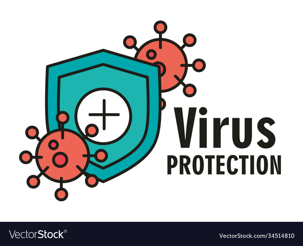 Covid19 19 coronavirus shield virus protection Vector Image