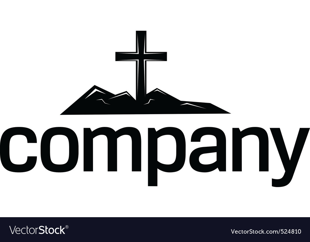 cross silhouette logo royalty free vector image