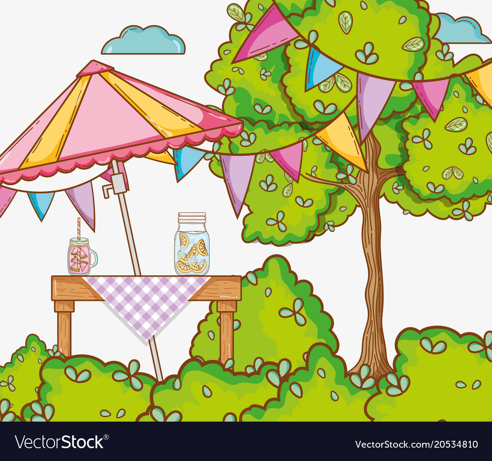 Garden Party Cartoons Royalty Free Vector Image