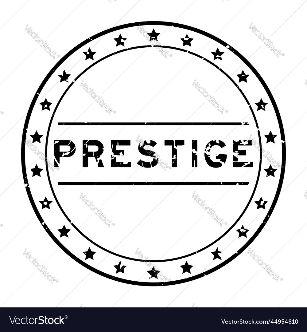 Grunge black prestige word round rubber seal vector image Grunge black prestige word round rubber seal